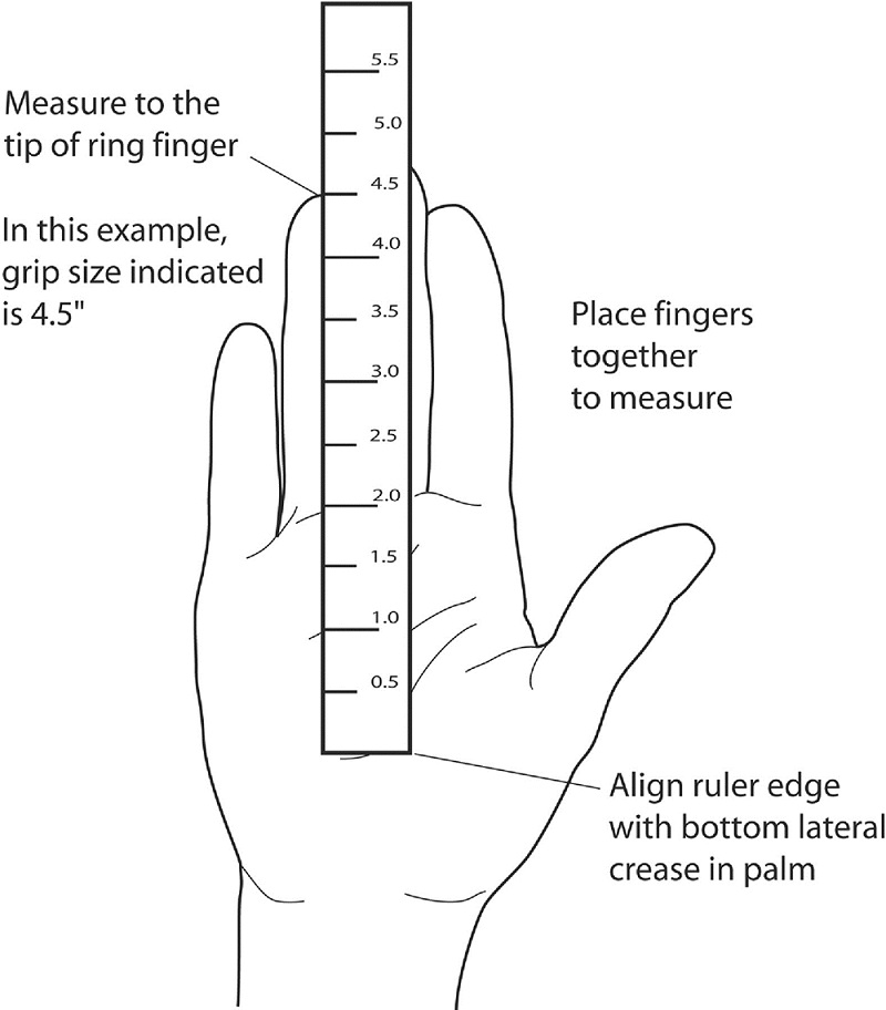 Tennis Racket Grip Size Measurement